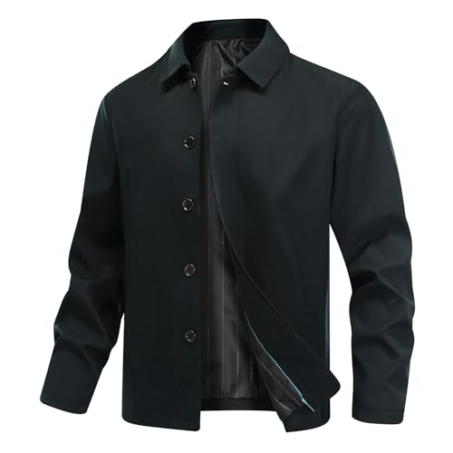 Allthemen Herren Jacke Leichte Freizeit Übergangsjacke mit Knopfleiste Bomberjacke Sportlich Elegant Freizeitjacke Herbst Dunkelgrün XXL Allthemen Herren Jacke Leichte Freizeit Übergangsjacke mit Knopfleiste Bomberjacke Sportlich Elegant Freizeitjacke Herbst Dunkelgrün XXL von Allthemen