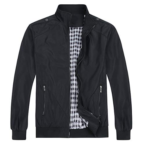 Allthemen Herren Jacke mit Stehkragen Übergangsjacke Herbst Freizeit Sportjacke Bomberjacke #7533 Schwarz XS Allthemen Herren Jacke mit Stehkragen Übergangsjacke Herbst Freizeit Sportjacke Bomberjacke #7533 Schwarz XS von Allthemen