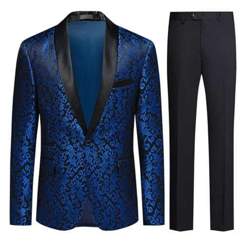 Allthemen Herren Anzug 2 Teilig Smoking Slim Fit Anzüge für Hochzeit Party Abschluss Blau 3XL Allthemen Herren Anzug 2 Teilig Smoking Slim Fit Anzüge für Hochzeit Party Abschluss Blau 3XL von Allthemen