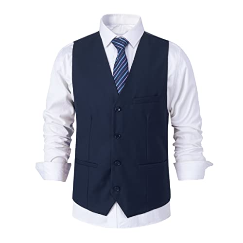 Allthemen Herren Slim Fit Business Anzugweste Einreiher Anzugweste Marineblau L Allthemen Herren Slim Fit Business Anzugweste Einreiher Anzugweste Marineblau L von Allthemen