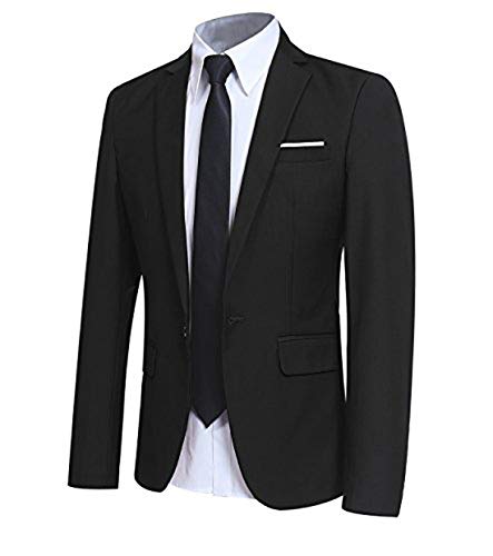 Allthemen Sakko Herren Slim Fit Sportlich Anzugjacke Herren Elegant Modern Blazer für Business Hochzeit Freizeit Schwarz XXL Allthemen Sakko Herren Slim Fit Sportlich Anzugjacke Herren Elegant Modern Blazer für Business Hochzeit Freizeit Schwarz XXL von Allthemen