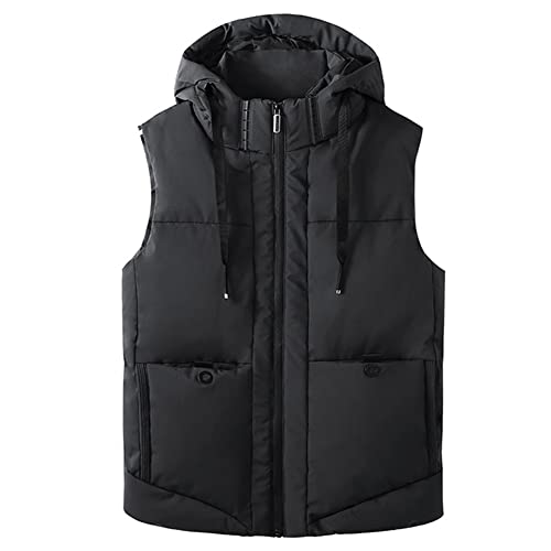 Allthemen Herren Steppweste mit Stehkragen Sportweste Leicht Winter Männer Vest Outdoor Übergangsjacke Rot XXL #01 Schwarz 3XL von Allthemen