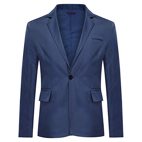 Allthemen Herren modisch Freizeit Blazer Blau 2 L von Allthemen