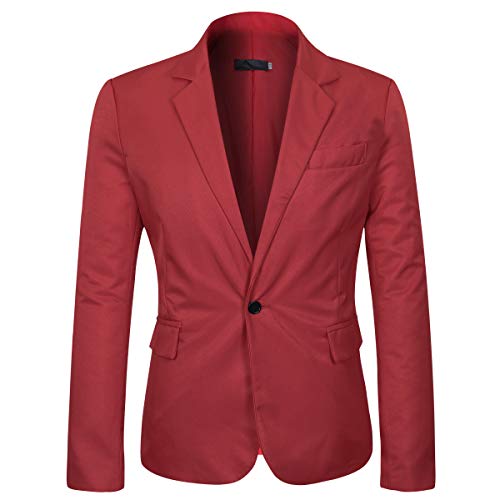 Allthemen Herren modisch Freizeit Blazer Rot 3XL von Allthemen