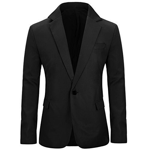 Allthemen Herren modisch Freizeit Blazer Schwarz 3XL von Allthemen