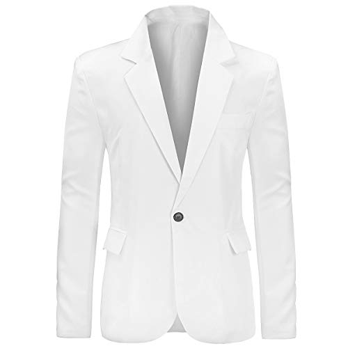 Allthemen Herren modisch Freizeit Blazer Weiß 3XL von Allthemen