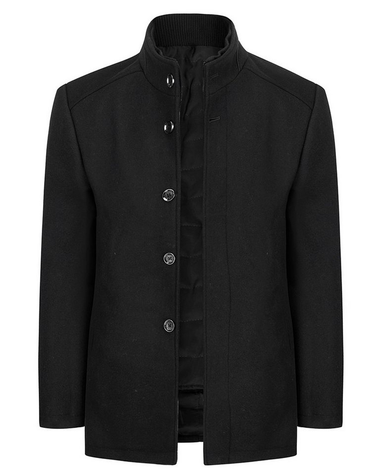 Allthemen Kurzmantel mit abnehmbarer dicker Weste Herren Wintermantel kurze Wolljacke von Allthemen