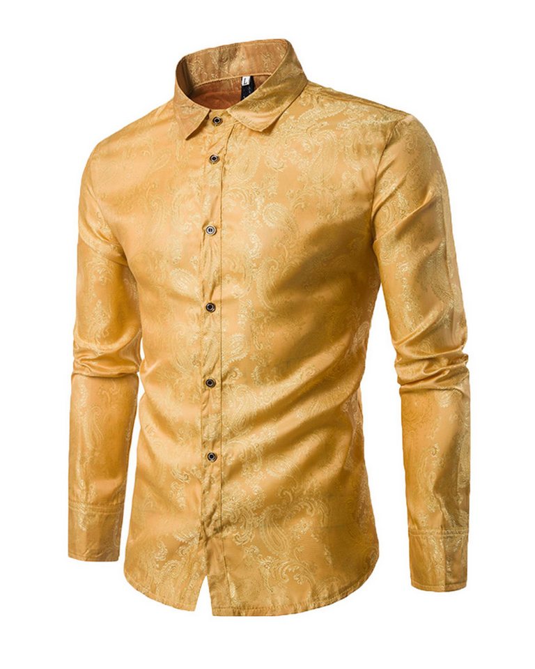 Allthemen Langarmhemd mit Stickerei Herren Freizeithemd florales Muster dünnes Sommerhemd Allthemen Langarmhemd mit Stickerei Herren Freizeithemd florales Muster dünnes Sommerhemd von Allthemen