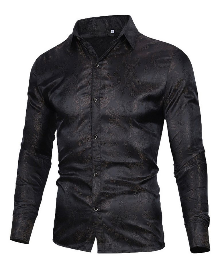 Allthemen Langarmhemd mit Stickerei Herren Freizeithemd florales Muster dünnes Sommerhemd Allthemen Langarmhemd mit Stickerei Herren Freizeithemd florales Muster dünnes Sommerhemd von Allthemen