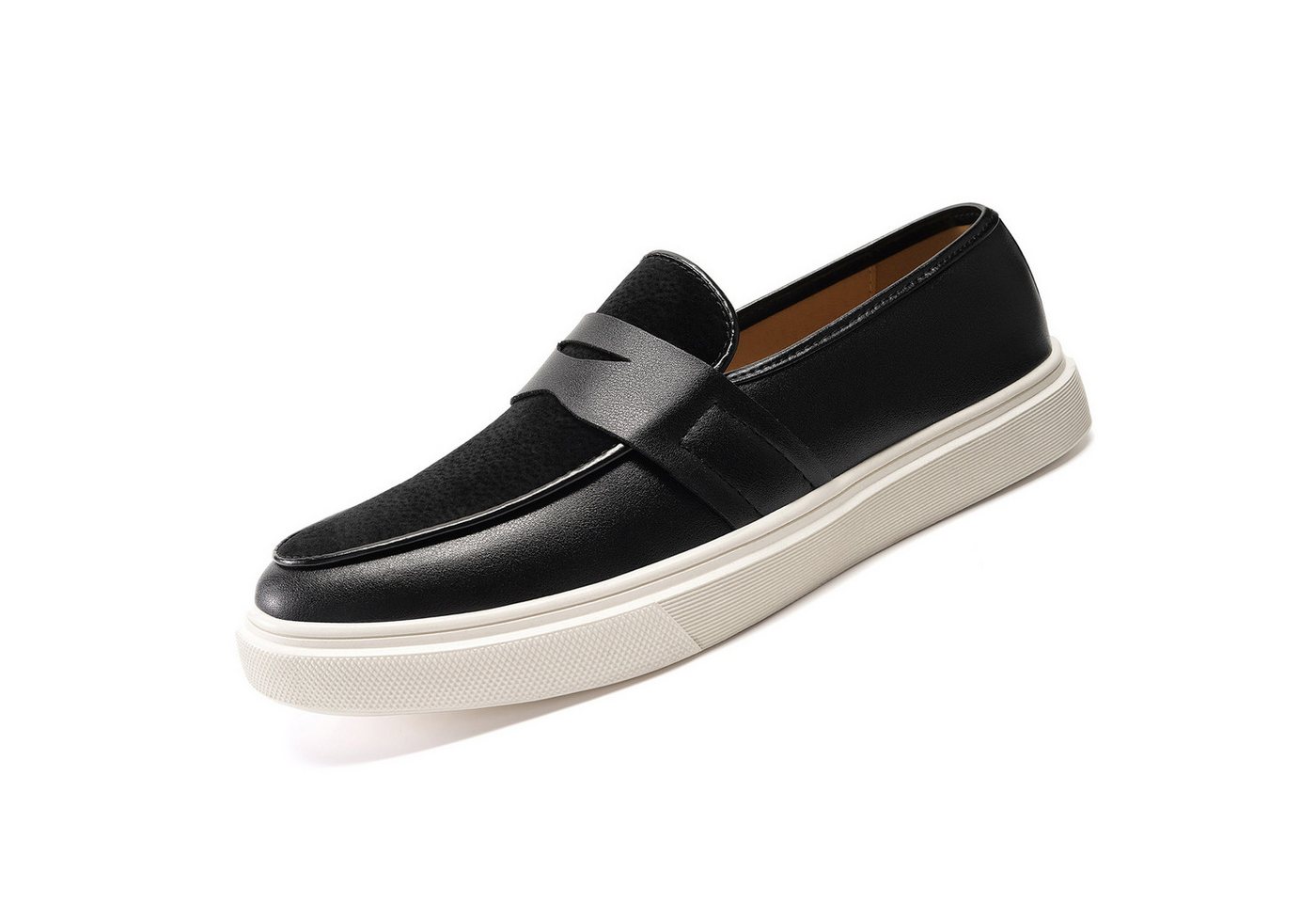 Allthemen Loafer mit Kontrastfarbe Slipper dicker Sohle Schlupfschuh von Allthemen