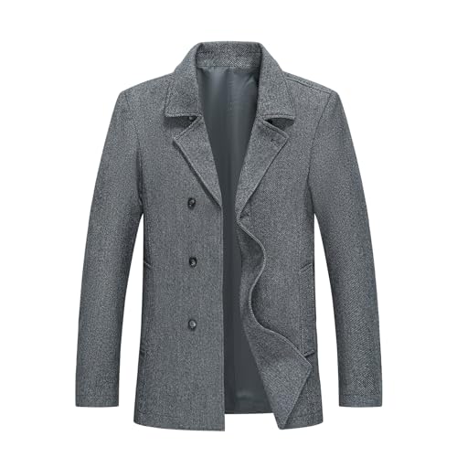 Allthemen Mantel Jacke Herren Lang Slim Fit Winter Wollmantel herren Dicker Übergangsmantel Blau 3XL Allthemen Mantel Jacke Herren Lang Slim Fit Winter Wollmantel herren Dicker Übergangsmantel Blau 3XL von Allthemen
