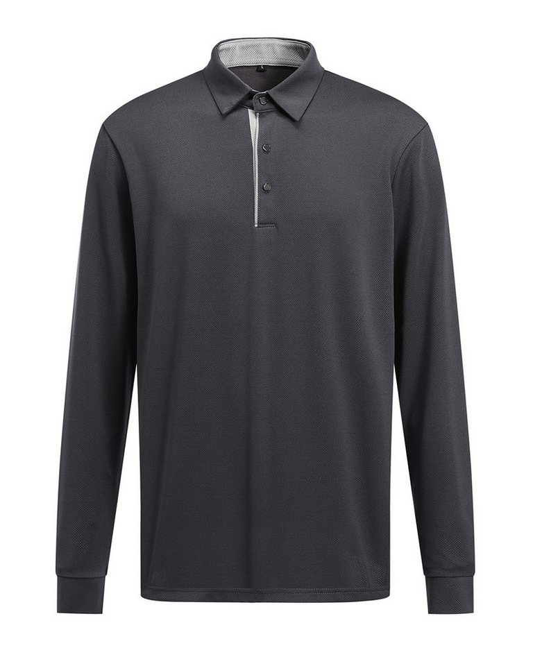 Allthemen Poloshirt Herren Langarm Polohemd mit Kontrastfarben von Allthemen