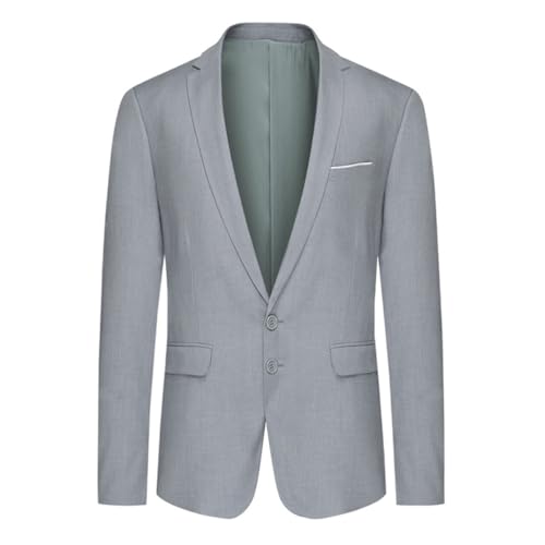 Allthemen Sakko Herren Slim Fit Anzugjacke Business Blazer 2 Knöpfe Sakko für Hochzeit Freizeit Hellgrau XL Allthemen Sakko Herren Slim Fit Anzugjacke Business Blazer 2 Knöpfe Sakko für Hochzeit Freizeit Hellgrau XL von Allthemen