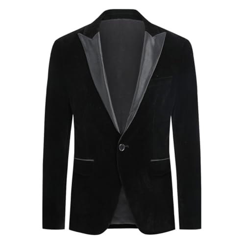 Allthemen Herren Sakko Samt Blazer Regular Fit Hochzeit Smoking Jacke für Party Schwarz M Allthemen Herren Sakko Samt Blazer Regular Fit Hochzeit Smoking Jacke für Party Schwarz M von Allthemen