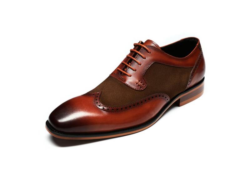 Allthemen Schnürschuh mit klassischer Ziernaht Anzugschuhe Herren Businessschuhe Glattleder von Allthemen