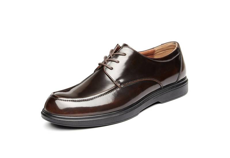 Allthemen Schnürschuh mit klaren Ziernähten Businessschuh glänzend Anzugschuh von Allthemen