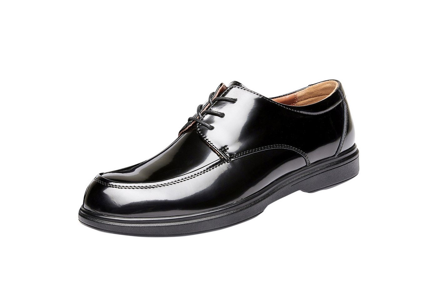 Allthemen Schnürschuh mit klaren Ziernähten Businessschuh glänzend Anzugschuh von Allthemen