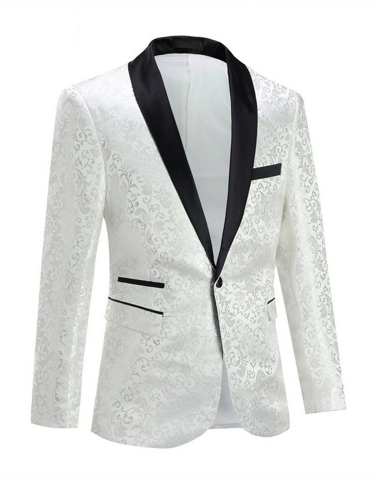 Allthemen Smokingsakko Herren Sakko Bunt Jacquard Glitzer Smokingjacke für Hochzeit von Allthemen