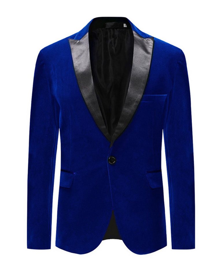 Allthemen Smokingsakko Herren Sakko in Samt Optik Smokingjacke Slim Fit von Allthemen