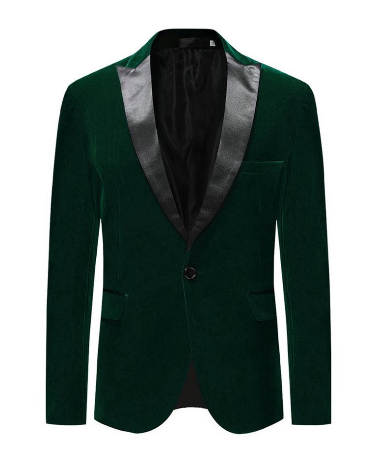 Allthemen Smokingsakko Herren Sakko in Samt Optik Smokingjacke Slim Fit von Allthemen