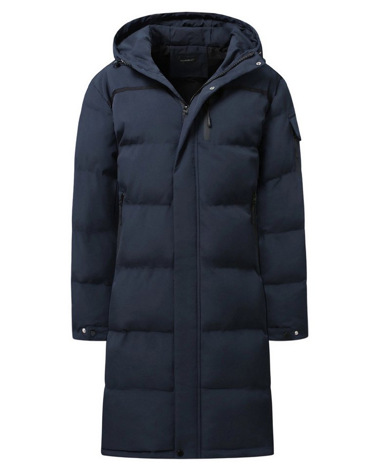 Allthemen Steppmantel mit Kapuze Herren Langmantel warmer Winterparka von Allthemen