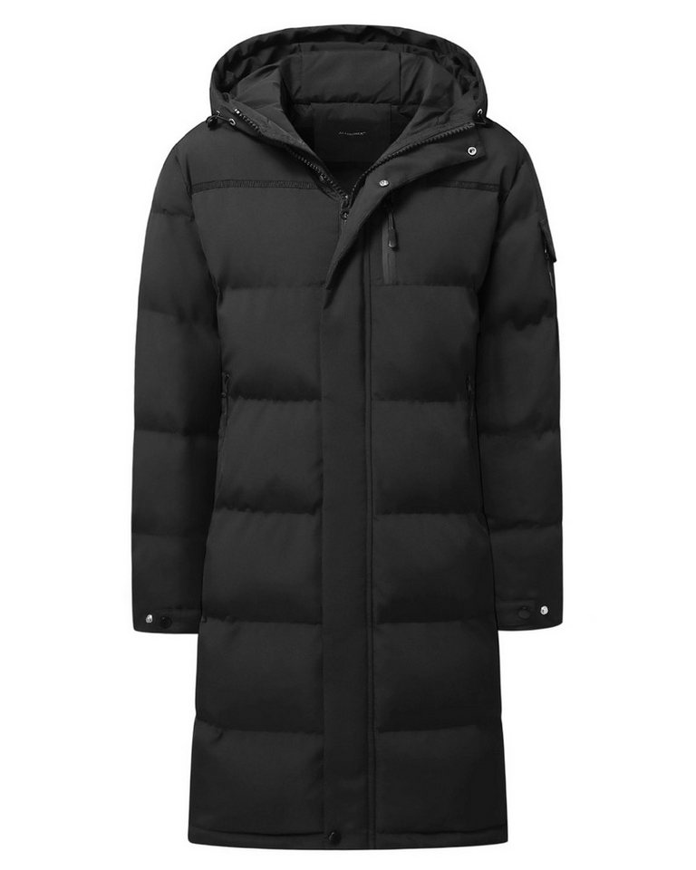 Allthemen Steppmantel mit Kapuze Herren Langmantel warmer Winterparka von Allthemen