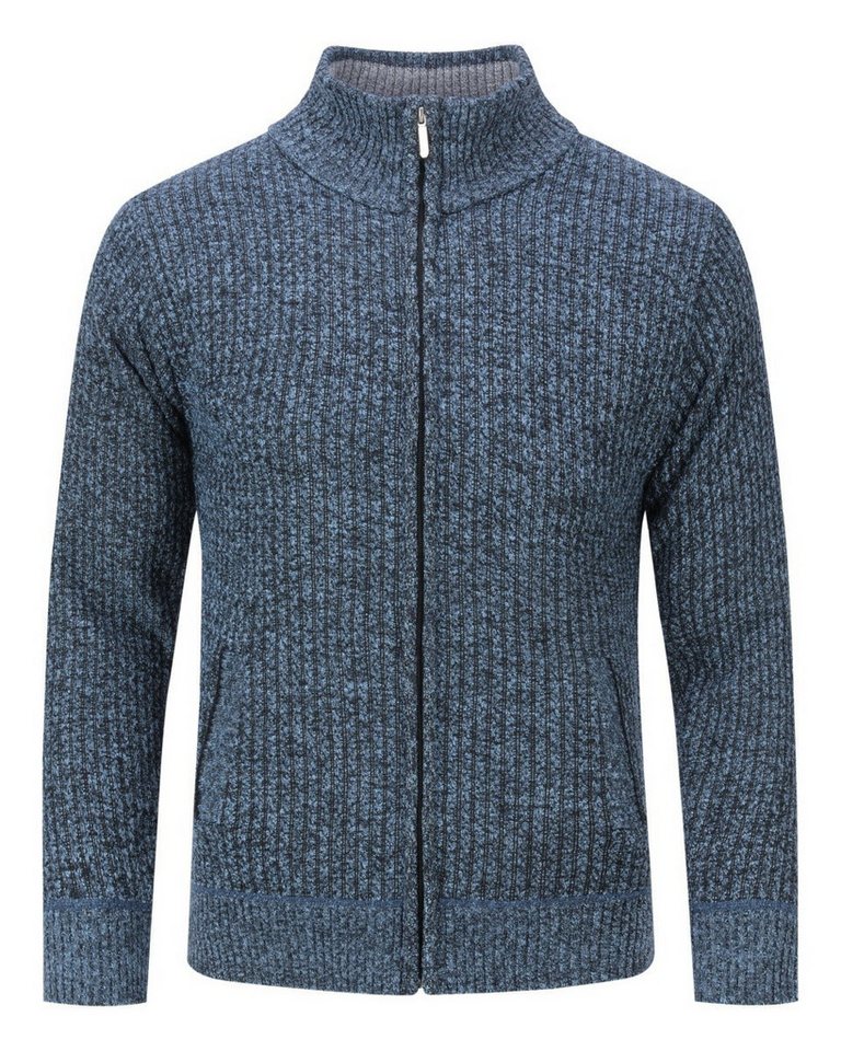 Allthemen Strickjacke mit Stehkragen Herren klassischer Cardigan von Allthemen