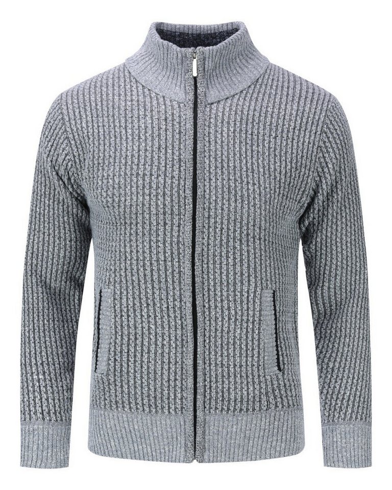 Allthemen Strickjacke mit Stehkragen Herren klassischer Cardigan von Allthemen