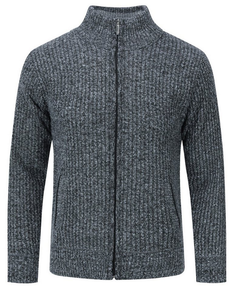 Allthemen Strickjacke mit Stehkragen Herren klassischer Cardigan von Allthemen