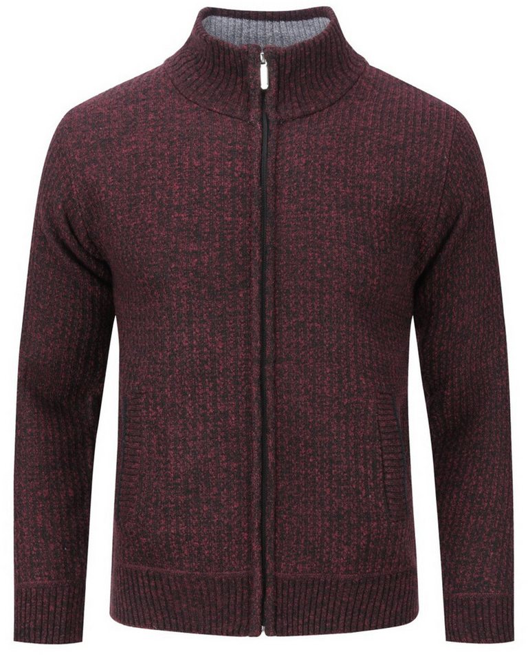 Allthemen Strickjacke mit Stehkragen Herren klassischer Cardigan von Allthemen