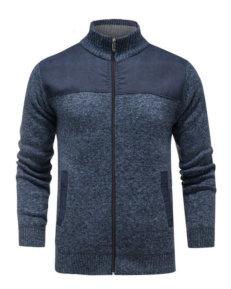 Allthemen Strickjacke mit Reißverschluss Cardigan Stehkragen Pullover Casual von Allthemen