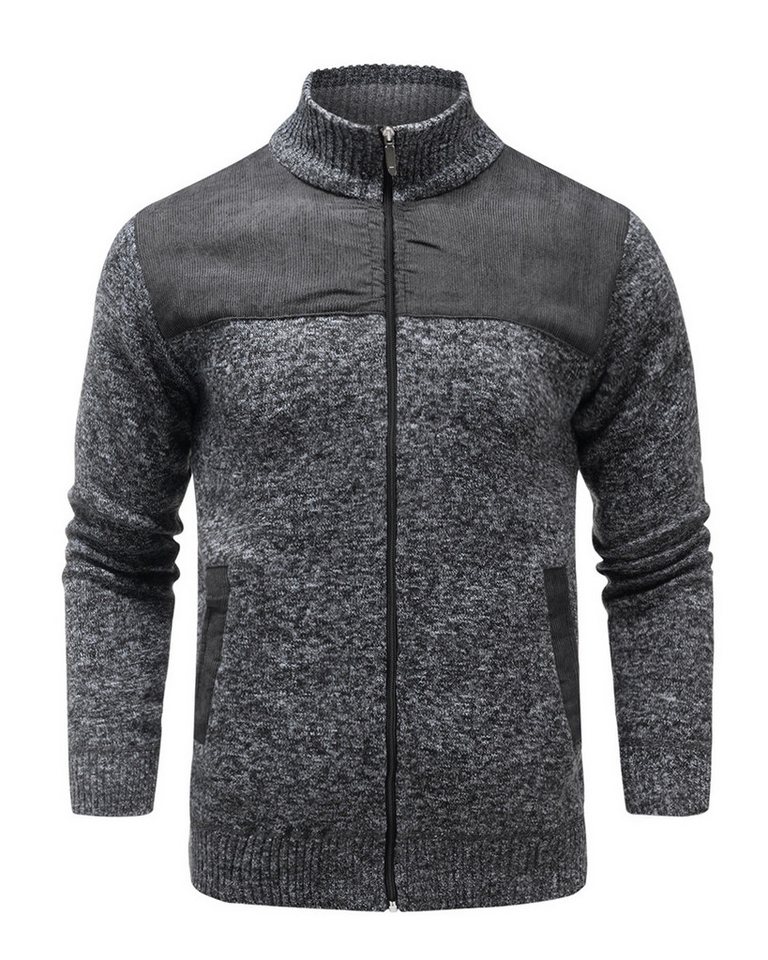 Allthemen Strickjacke mit Reißverschluss Cardigan Stehkragen Pullover Casual von Allthemen