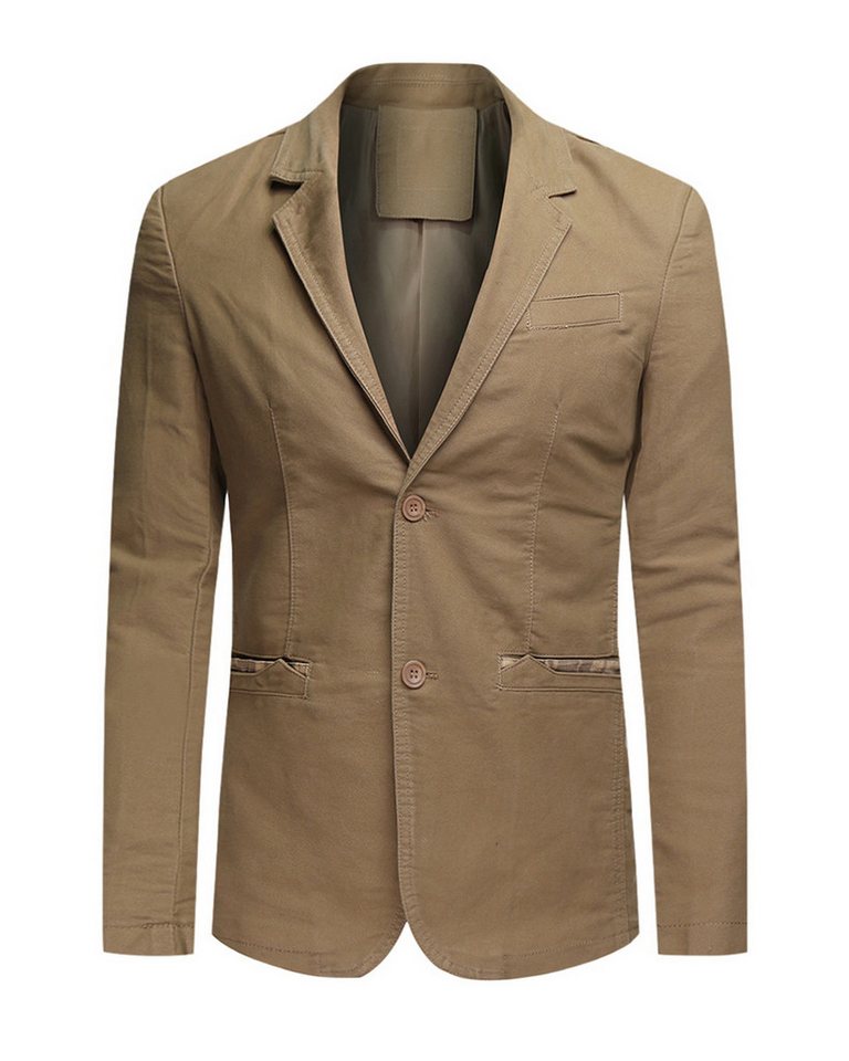 Allthemen Sweatsakko aus Baumwolle Casualsakko Slim Fit Blazer für Freizeit von Allthemen