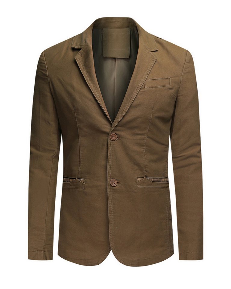 Allthemen Sweatsakko aus Baumwolle Casualsakko Slim Fit Blazer für Freizeit von Allthemen