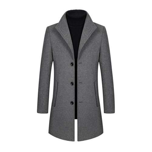 Allthemen Wintermantel Mantel Herren Lang Slim Fit Herrenmantel Winter Schwarz Business Mantel Herren Wolle Wollmantel 802 Hellgrau M Allthemen Wintermantel Mantel Herren Lang Slim Fit Herrenmantel Winter Schwarz Business Mantel Herren Wolle Wollmantel 802 Hellgrau M von Allthemen