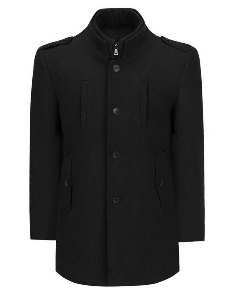 Allthemen Wollmantel Herren Kurzer Wintermantel mit abnehmbarem Innenfutter von Allthemen