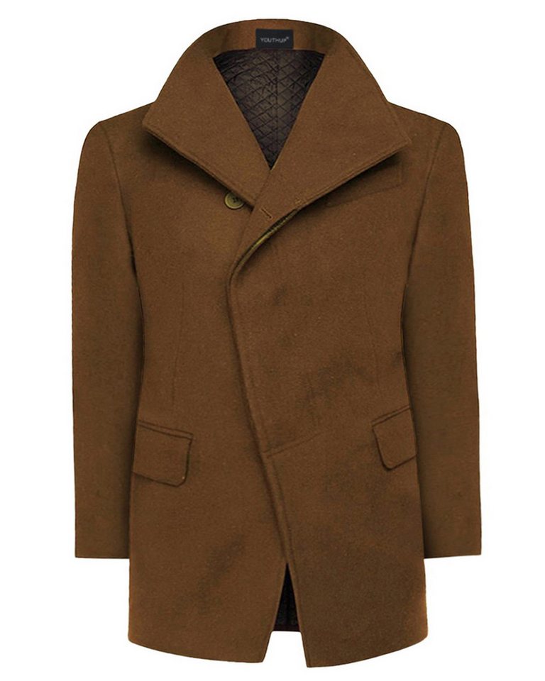 Allthemen Wollmantel mit Reverskragen Wintermantel Herren kurze Winterjacke für Winter Allthemen Wollmantel mit Reverskragen Wintermantel Herren kurze Winterjacke für Winter von Allthemen