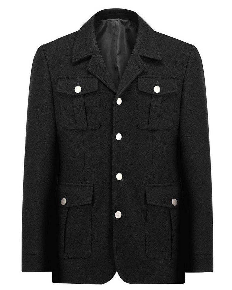 Allthemen Wollmantel mit Reverskragen klassisch Herren Kurzmantel lässiger Mantel von Allthemen