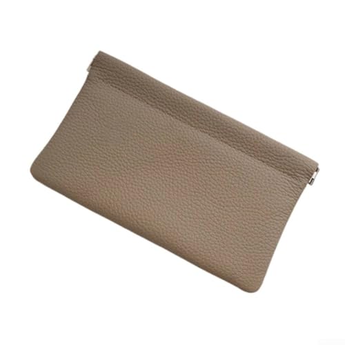 Allthingstore Lange Geldbörse mit automatischem Verschluss, schlankes Design für den täglichen Gebrauch und zur Reisepassorganisation, braun von Allthingstore