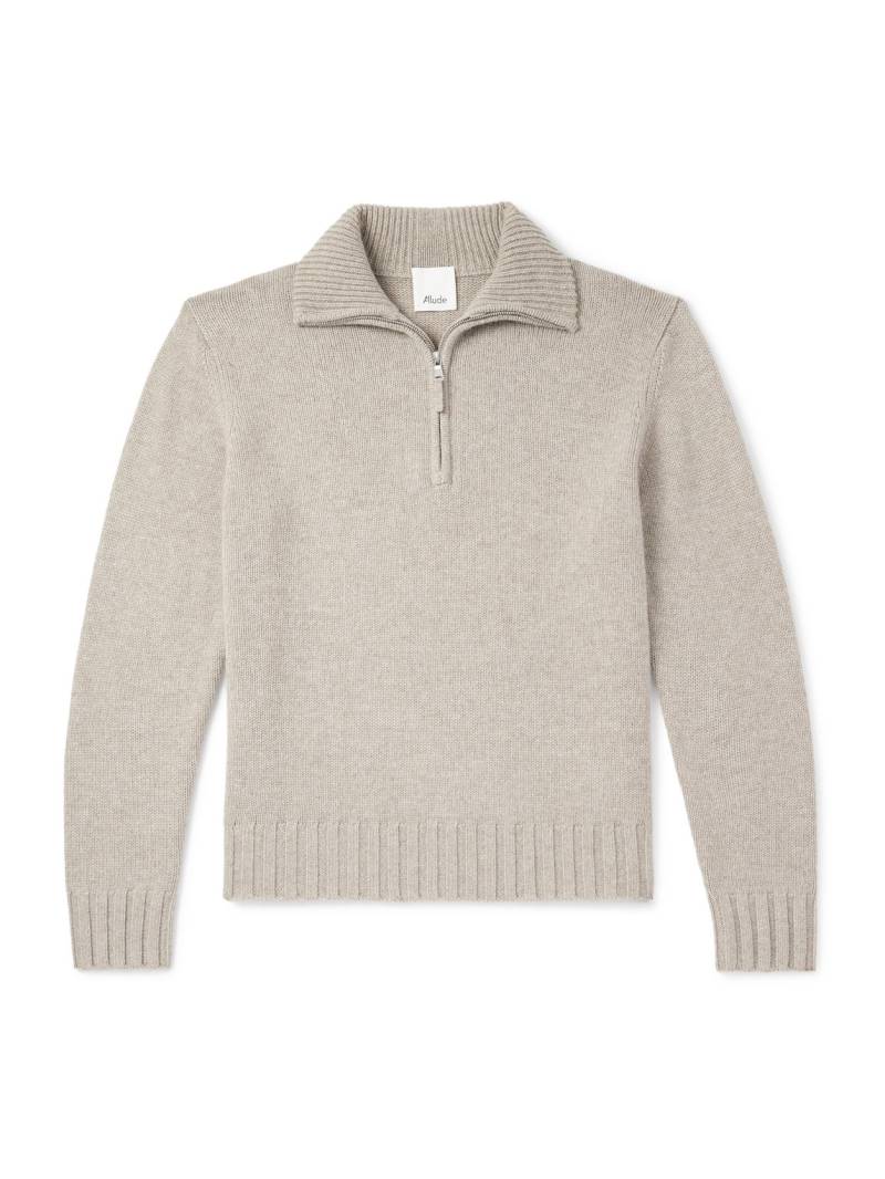 Allude - Cashmere Half-Zip Sweater - Men - Brown - M von Allude