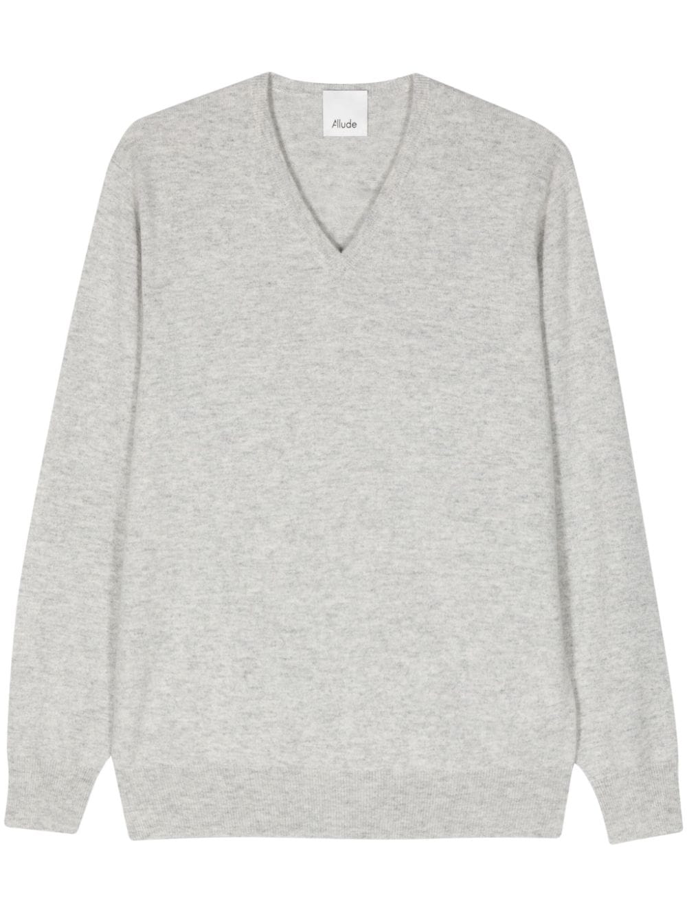 Allude Kaschmirpullover mit V-Ausschnitt - Grau von Allude