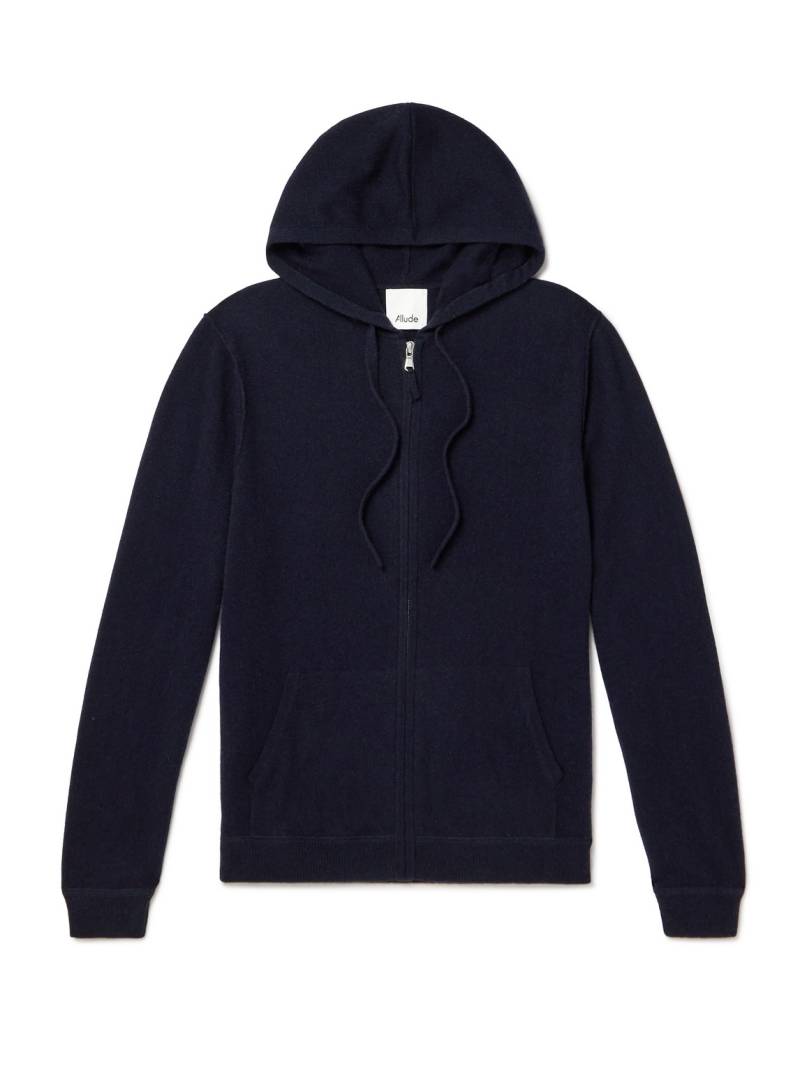 Allude - Virgin Wool and Cashmere-Blend Zip-Up Hoodie - Men - Blue - XXL von Allude