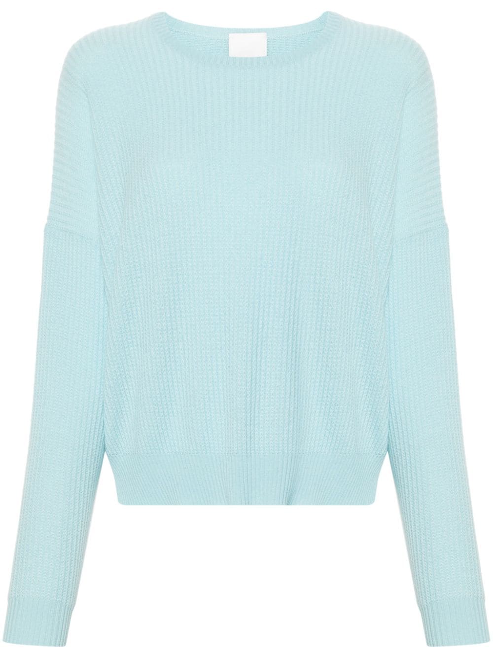 Allude Kaschmirpullover mit tiefen Schultern - Blau von Allude