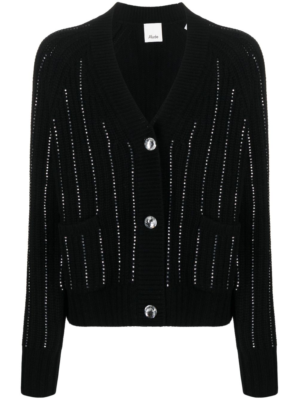 Allude Cardigan mit Strass - Schwarz von Allude