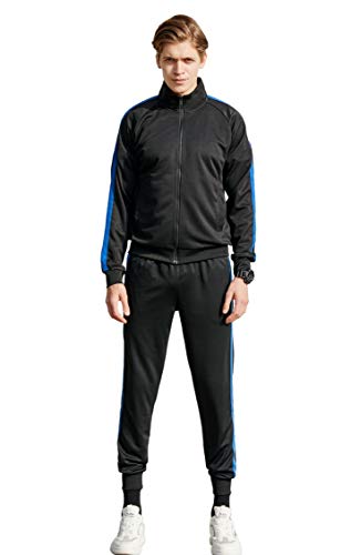 Allviper Sportbekleidungs-Set mit 2-teiligem Jogginganzug mit Reißverschluss für Herren Blau XL von Allviper
