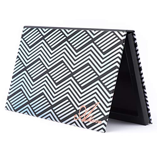 Allwon Magnetpalette Schwarz Leere Make-up-Palette mit Spiegel und 20 Stück Kleber Leere Palette Metallaufkleber für Lidschatten Lippenstift Rouge Puder von Allwon