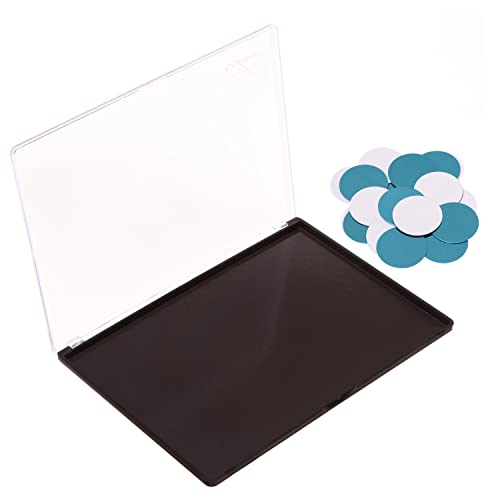 Allwon XL Große leere magnetische transparente Plastik Lidschatten Make-up Palette mit 20Pcs klebende leere Palette Metall Aufkleber für Lidschatten Lippenstift Blush Pulver von Allwon