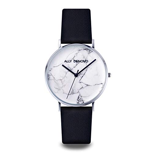 Ally Denovo Carrara Marble Unisexuhr mit Lederband Analog Edelstahl AM5010.1 Ally Denovo Carrara Marble Unisexuhr mit Lederband Analog Edelstahl AM5010.1 von Ally Denovo