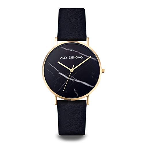 Ally Denovo Carrara Marble Unisexuhr mit Lederband Analog Vergoldet AM5010.5 Ally Denovo Carrara Marble Unisexuhr mit Lederband Analog Vergoldet AM5010.5 von Ally Denovo