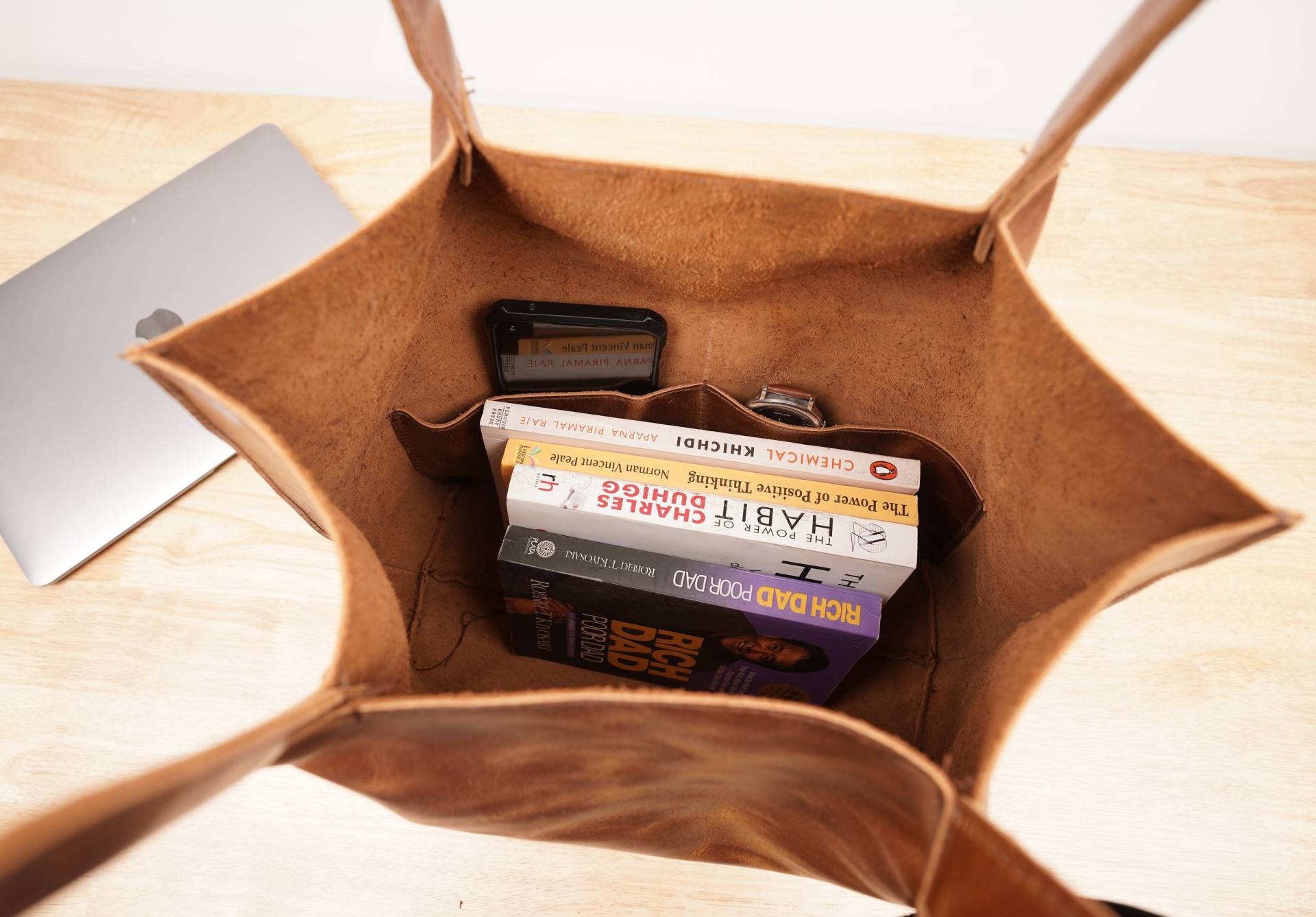 Einkaufstasche Aus Echtem Leder Extra Große Damen-Umhängetasche Mit Verstellbarem Riemen von AllyHands